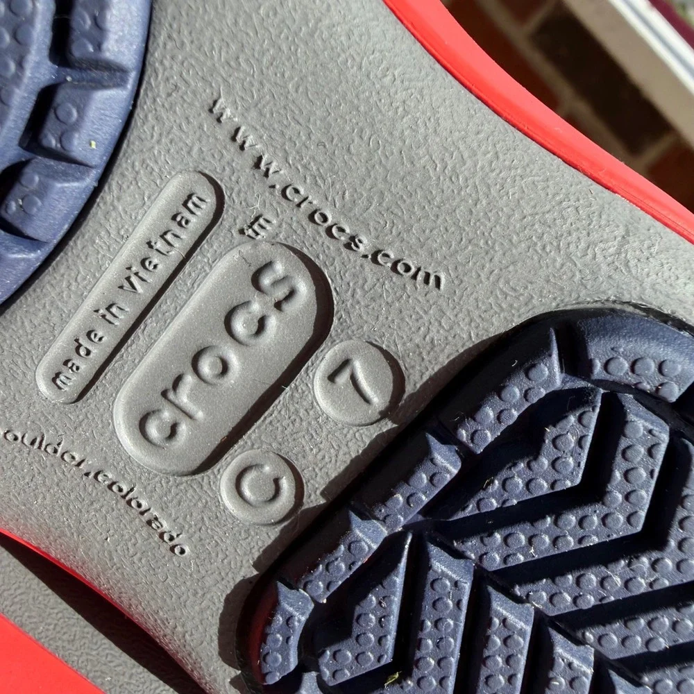 Crocs Toddler‎ C7 Winter Puff Boot Navy Blue Grey Red Quilted Snow Boots C7